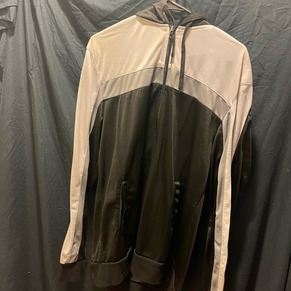Black and White zip up hoodie